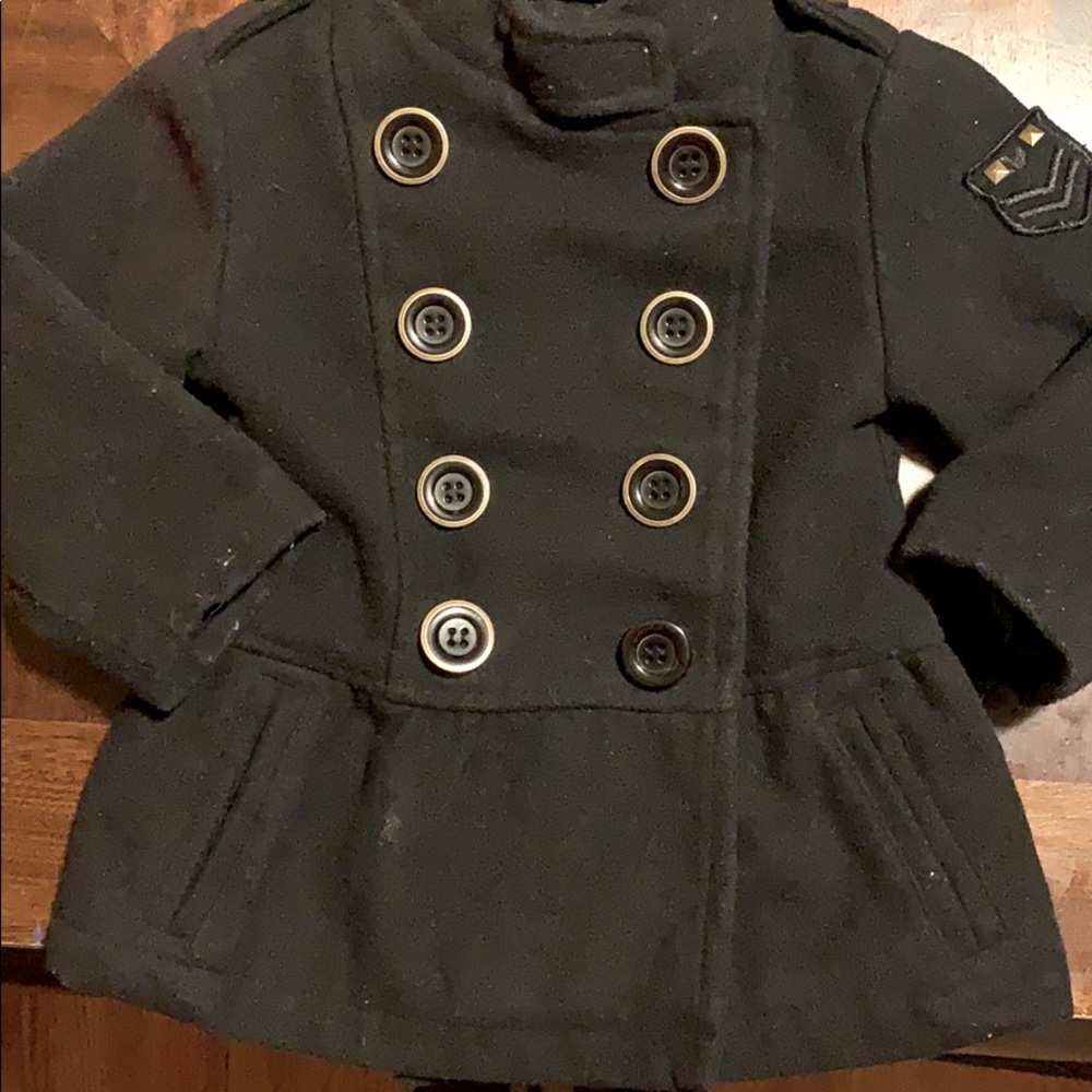Pink platinum toddler pea coat 🧥